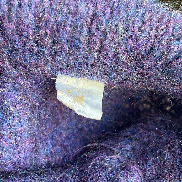 Vibrant Purple Mohair Cardigan Knit *Project Piece* for Darners - Picture 9 of 9